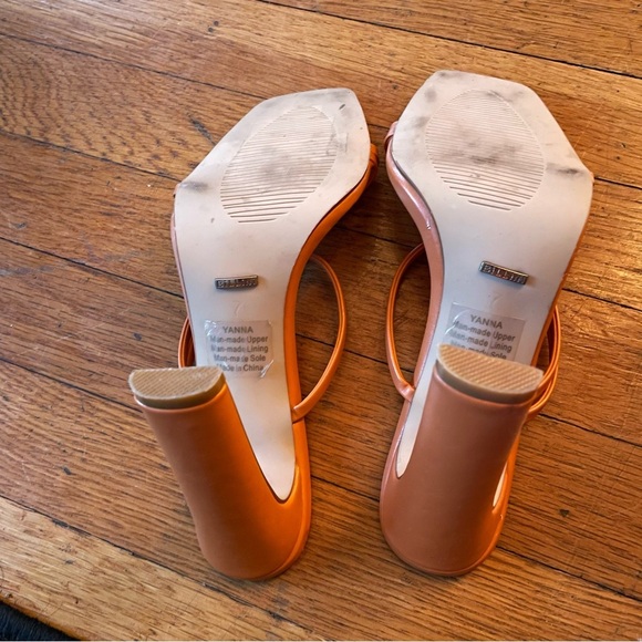Billini Orange Yanna Strappy Block Heels in Papaya sz 7.5 - Picture 6 of 7